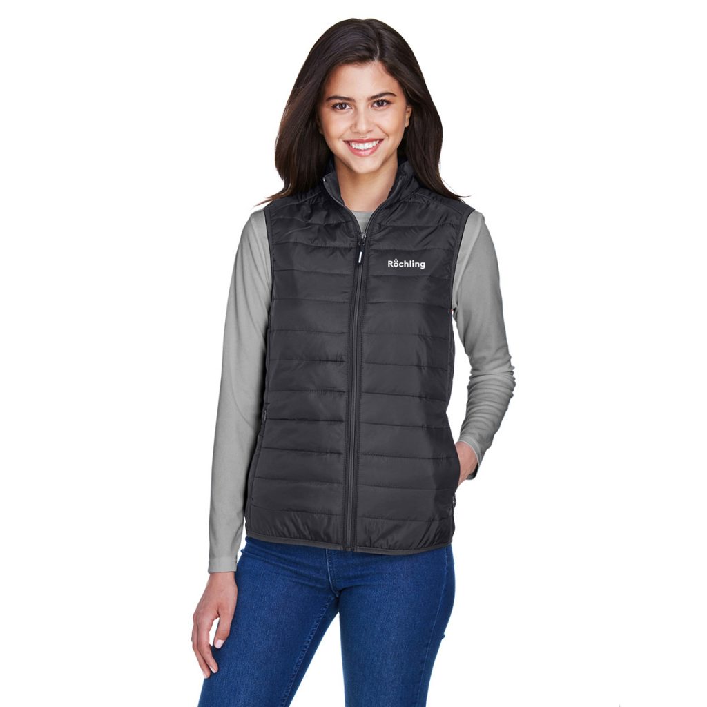 Core 365 Ladies’ Prevail Packable Puffer Vest – BLA / Roechling